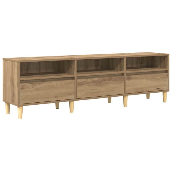 vidaXL Meuble TV Ch&ecirc;ne artisanal 150 x 30 x 45 cm Bois d'ing&eacute;nierie