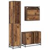 vidaXL Ensemble de mobilier de salle de bain 3 pcs Bois Ancien