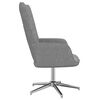 vidaXL Chaise de relaxation avec tabouret Gris clair Tissu