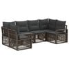 vidaXL Ensemble de canap&eacute; de jardin 6 pc 6-Nombre de places Gris