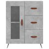 vidaXL Buffet gris b&eacute;ton 69,5x34x90 cm bois d'ing&eacute;nierie
