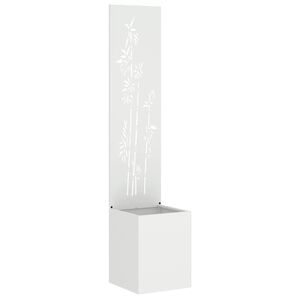 vidaXL &Eacute;cran de confidentialit&eacute; de jardin Floral Blanc 32 x 150 cm