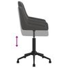 vidaXL Chaise pivotante de bureau Gris fonc&eacute; Velours