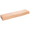 vidaXL &Eacute;tag&egrave;re murale marron clair 40x10x4 cm bois ch&ecirc;ne massif trait&eacute;