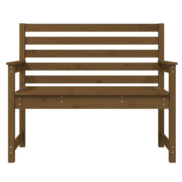 vidaXL Banc de jardin marron miel 109x48x91,5 cm bois de pin massif