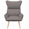 vidaXL fauteuil Taupe 69 x 74 x 93 cm tissu