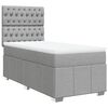 vidaXL Sommier &agrave; lattes de lit avec matelas Gris clair 90x200 cm Tissu