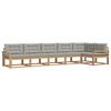 vidaXL Ensemble de canap&eacute;s d'ext&eacute;rieur 4 pc Blanc et gris clair