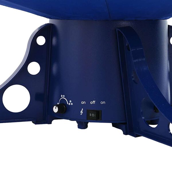 vidaXL Arbre de Noël neigeux avec base de parapluie Bleu 170 cm PVC