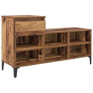 vidaXL Cabinet &agrave; chaussures avec tiroir Bois ancien 102 x 36 x 60 cm