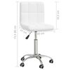 vidaXL Chaise pivotante de salle &agrave; manger Blanc Similicuir