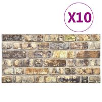 vidaXL Panneaux muraux 3D Design de brique multicolore 10 pcs EPS