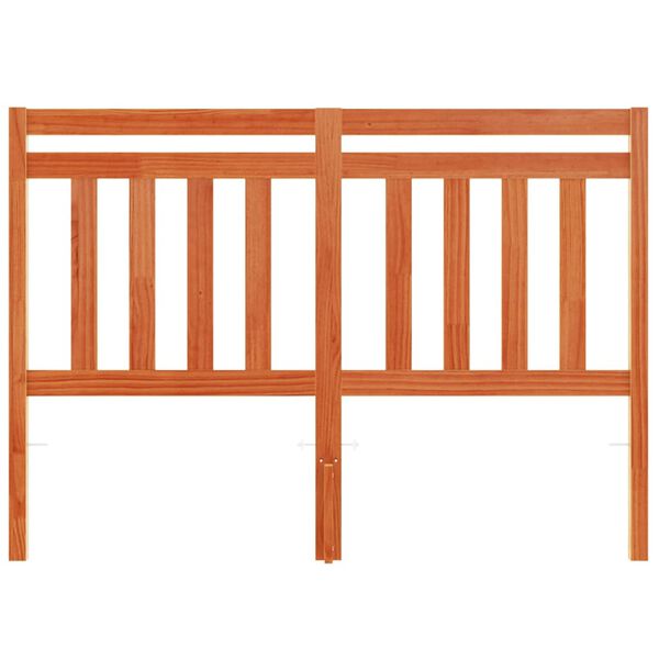 vidaXL T&ecirc;te de lit cire marron 135 cm bois massif de pin