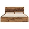 vidaXL Cadre de lit Bois ancien 200 x 200 cm Bois de pin massif