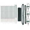 vidaXL Cl&ocirc;ture en fil soud&eacute; avec pointes 25 x 0,4 m Vert Maille