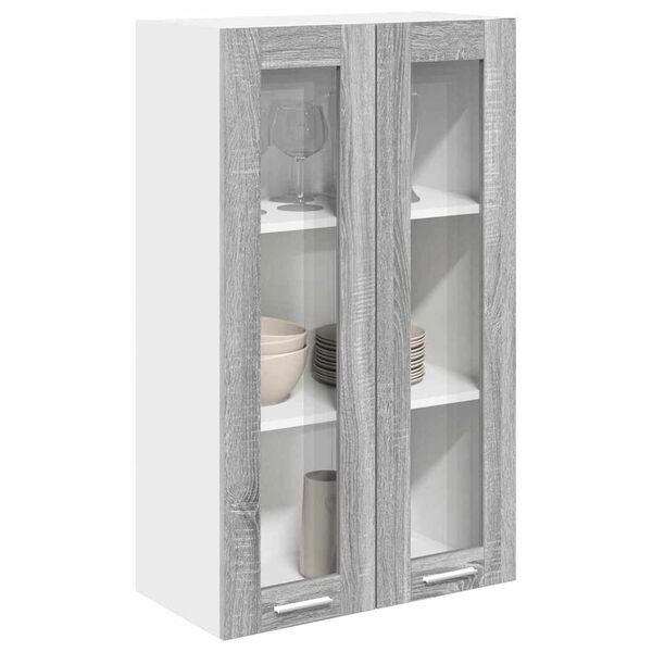vidaXL Armoire suspendue avec stockage Gris Sonoma 60 x 31 x 100 cm