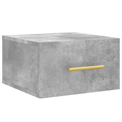 vidaXL Tables de chevet murales 2 pcs gris béton 35x35x20 cm