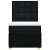 vidaXL Sommier à lattes de lit avec matelas Noir 90x200 cm Tissu