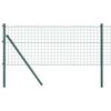 vidaXL Fixation au sol Euro pour cl&ocirc;ture 25 x 0,6 m Vert Maille