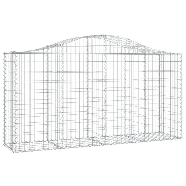 vidaXL Paniers &agrave; gabions arqu&eacute;s 40 pcs 200x50x100/120 cm fer galvanis&eacute;