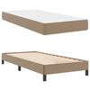 vidaXL Cadre de lit avec matelas Cappuccino 80 x 200 cm tissu