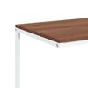 vidaXL Table d'appoint avec roues Blanc 55x35x70 cm Bois d'ing&eacute;nierie