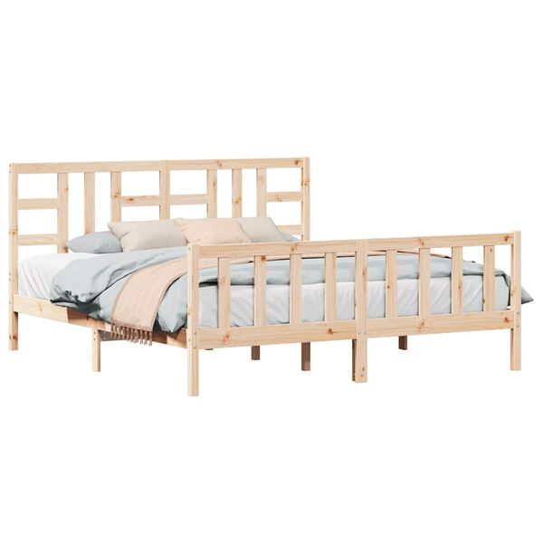 vidaXL Cadre de lit sans matelas bois de pin massif