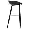 vidaXL Chaises de bar lot de 2 noir