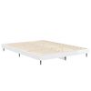 vidaXL Cadre de lit sans matelas blanc brillant 140x190 cm