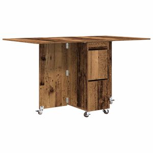 vidaXL Table &agrave; d&icirc;ner 140 x 80 x 77 cm Bois d'ing&eacute;nierie Bois ancien