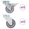 vidaXL 24 pcs Roulettes pivotantes 50 mm