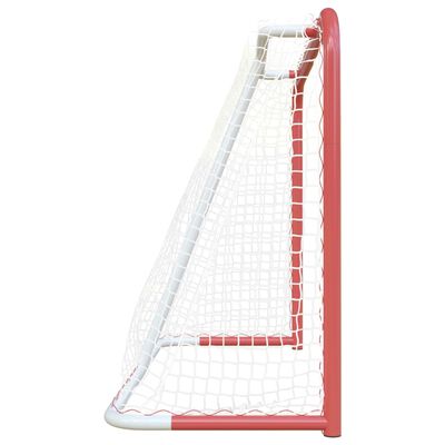 vidaXL But de hockey avec filet rouge et blanc 153x60x118 cm