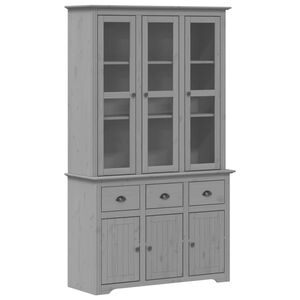 vidaXL Buffet BODO gris 115,5x43x200,5 cm bois massif de pin
