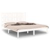 vidaXL Cadre de lit sans matelas blanc 150x200 cm bois massif