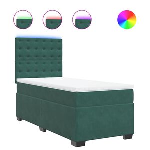 vidaXL Sommier &agrave; lattes de lit avec matelas Vert fonc&eacute; 100x200 cm