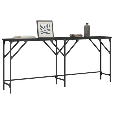 vidaXL Table console noir 180x29x75 cm bois d'ingénierie
