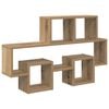 vidaXL &Eacute;tag&egrave;re Murale avec &eacute;tag&egrave;re ch&ecirc;ne artisanal 82 x 15 x 51 cm