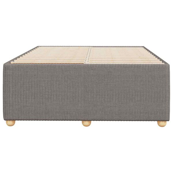 vidaXL Cadre de lit sans matelas taupe 120x200 cm tissu