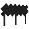 vidaXL T&ecirc;te de lit Noir 122,5x3x80,5 cm Bois massif de pin
