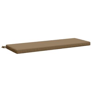 vidaXL Coussin de banc SOEST 100 % polyester Taupe 100 x 40 x 5 cm