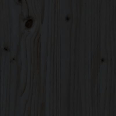 vidaXL Lit coulissant Noir Bois de pin solide 2x(80x200) cm