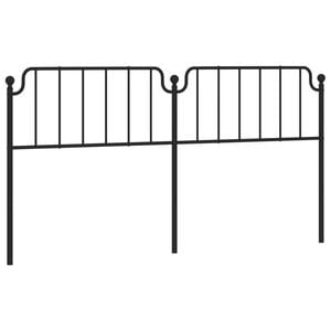 vidaXL T&ecirc;te de lit de remplacement m&eacute;tal noir 200 cm