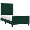 vidaXL Cadre de lit sans matelas vert fonc&eacute; 90x190 cm velours
