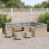vidaXL Ensemble de canap&eacute; de jardin 13 pcs Beige et Gris clair