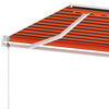 vidaXL Auvent automatique sur pied 400x350 cm Orange/marron
