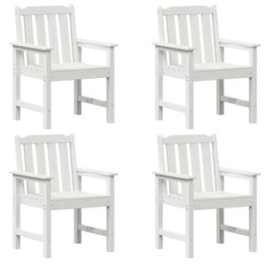 vidaXL Chaise de jardin 4 pcs Blanc 65,5 x 59 x 88 cm Poly&eacute;thyl&egrave;ne