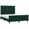 vidaXL Cadre de lit sans matelas vert fonc&eacute; 140x190 cm velours
