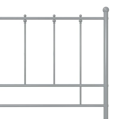 vidaXL Cadre de lit sans matelas gris métal 200x200 cm