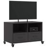 vidaXL Meuble TV noir 68x39x43,5 cm acier