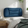 vidaXL Coussin de t&ecirc;te de lit Hvar bleu 80 cm tissu